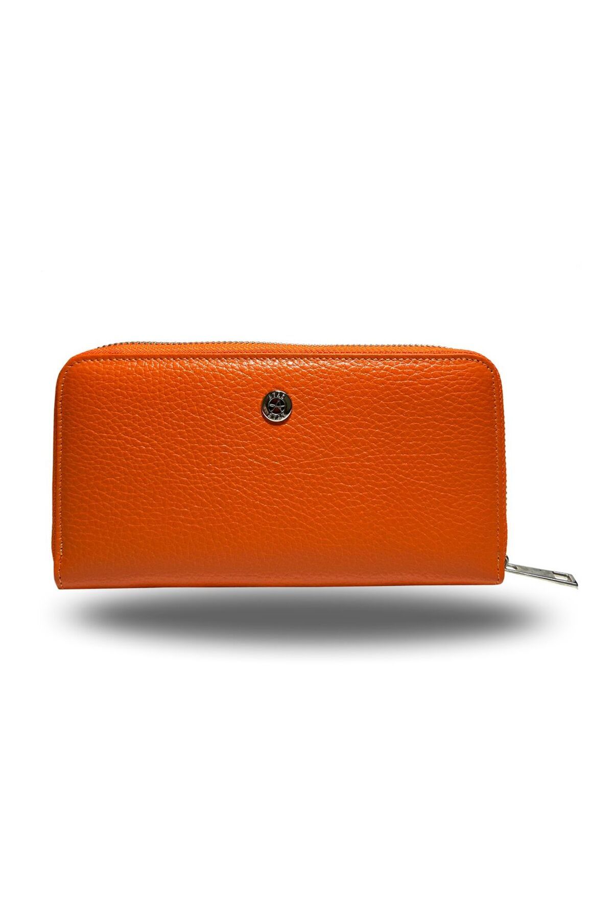 Lone Hakiki Deri Lüx Kadın Cüzdan - Turuncu