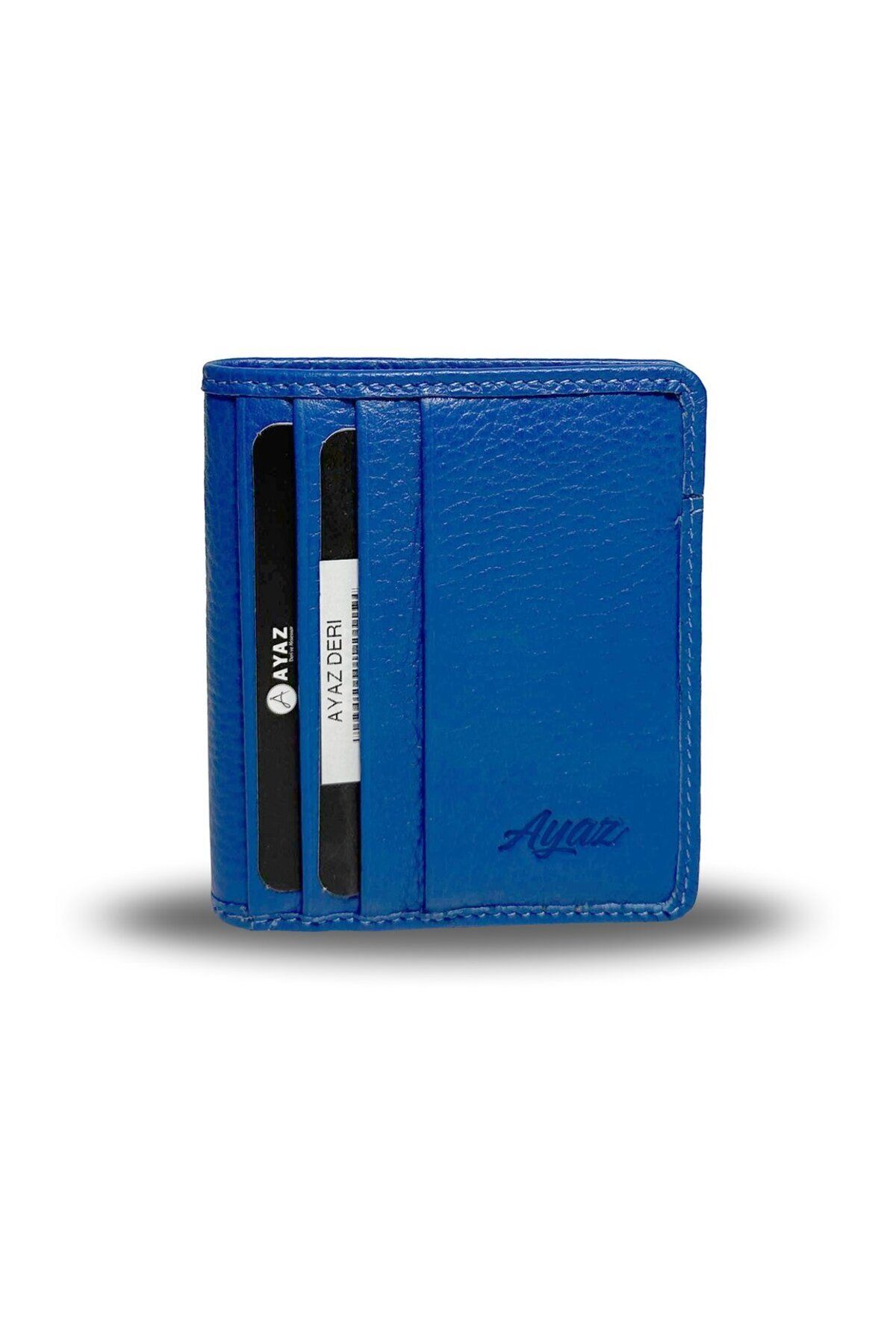 Arsen Minimal Hakiki Deri Cüzdan - Mavi