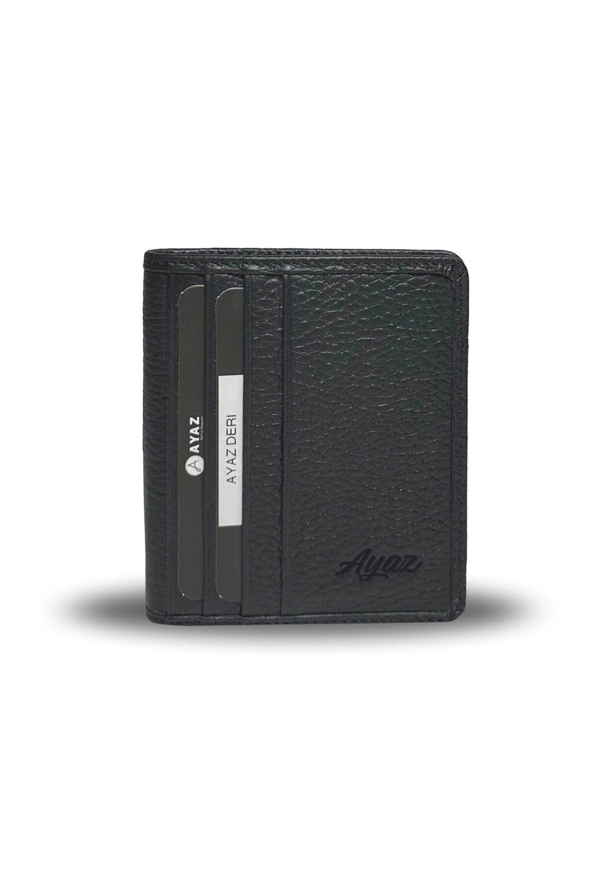 Arsen Minimal Hakiki Deri Cüzdan - Siyah