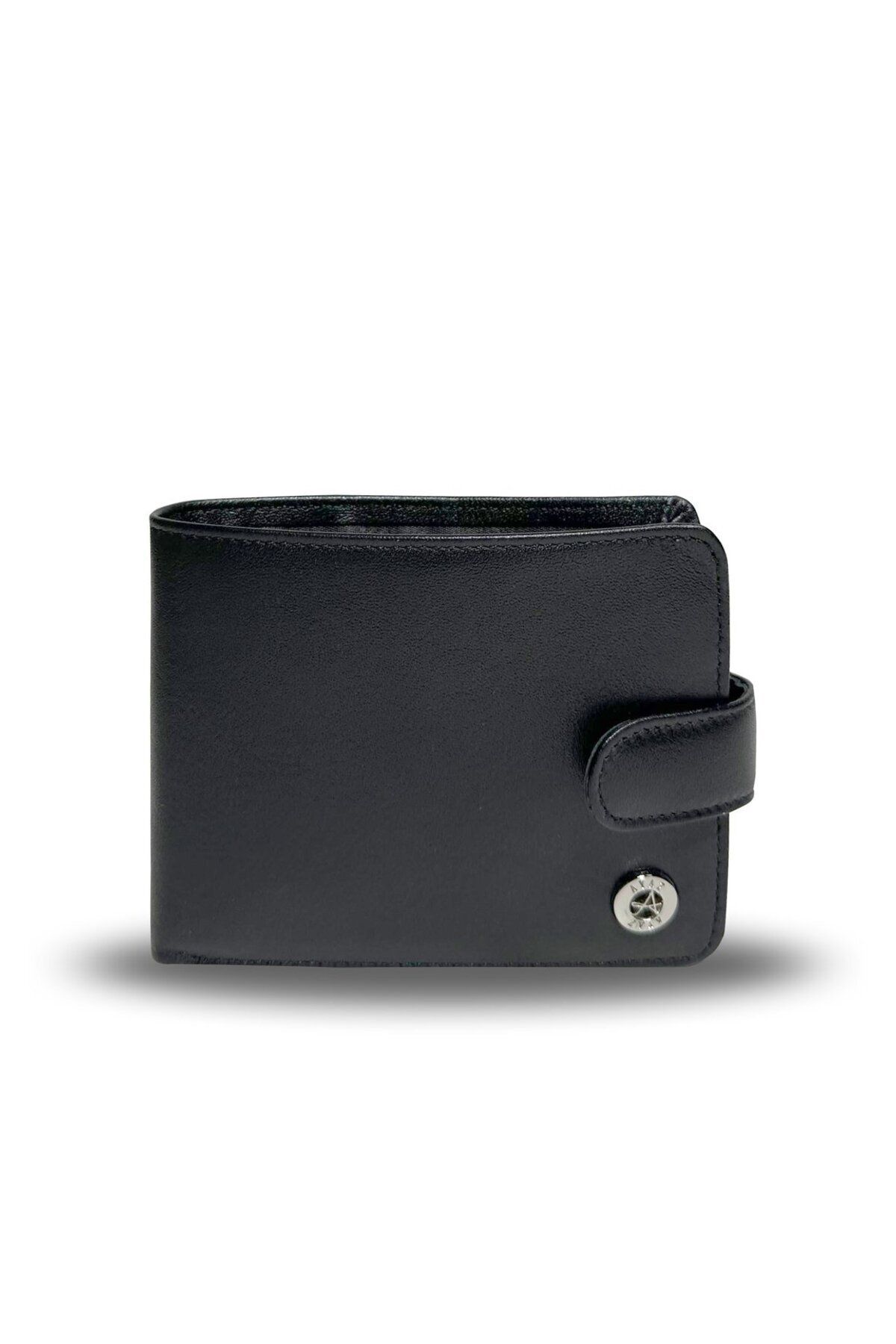 Dıştan Patlı Hakiki Deri Erkek Cüzdanı - Siyah