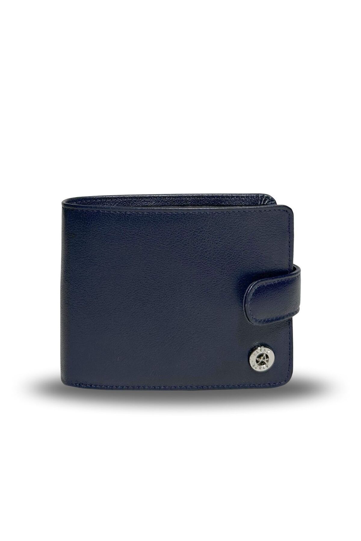 Dıştan Patlı Hakiki Deri Erkek Cüzdanı - Lacivert