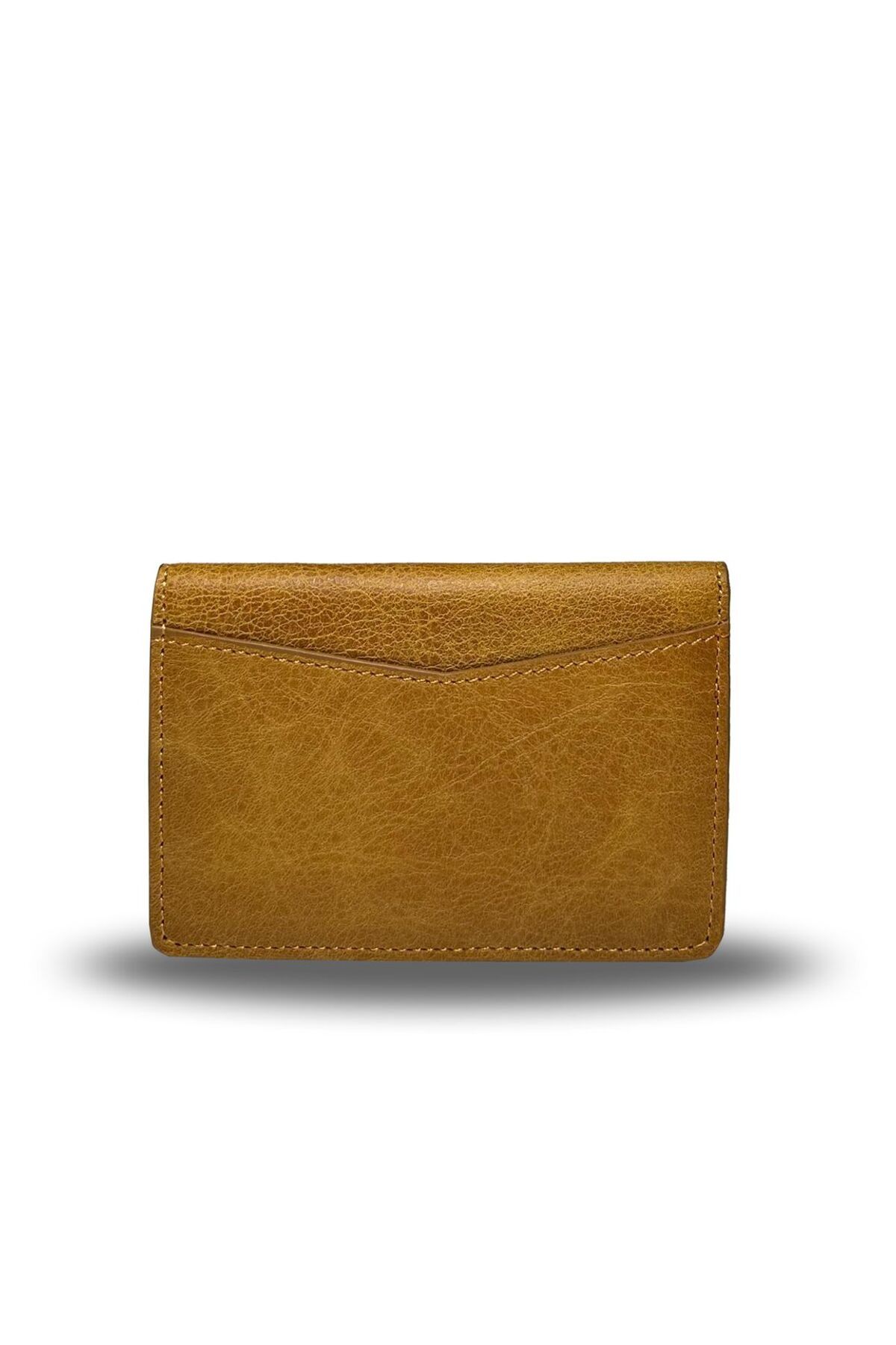 Poça Hakiki Deri Lüx Kartlık - Camel