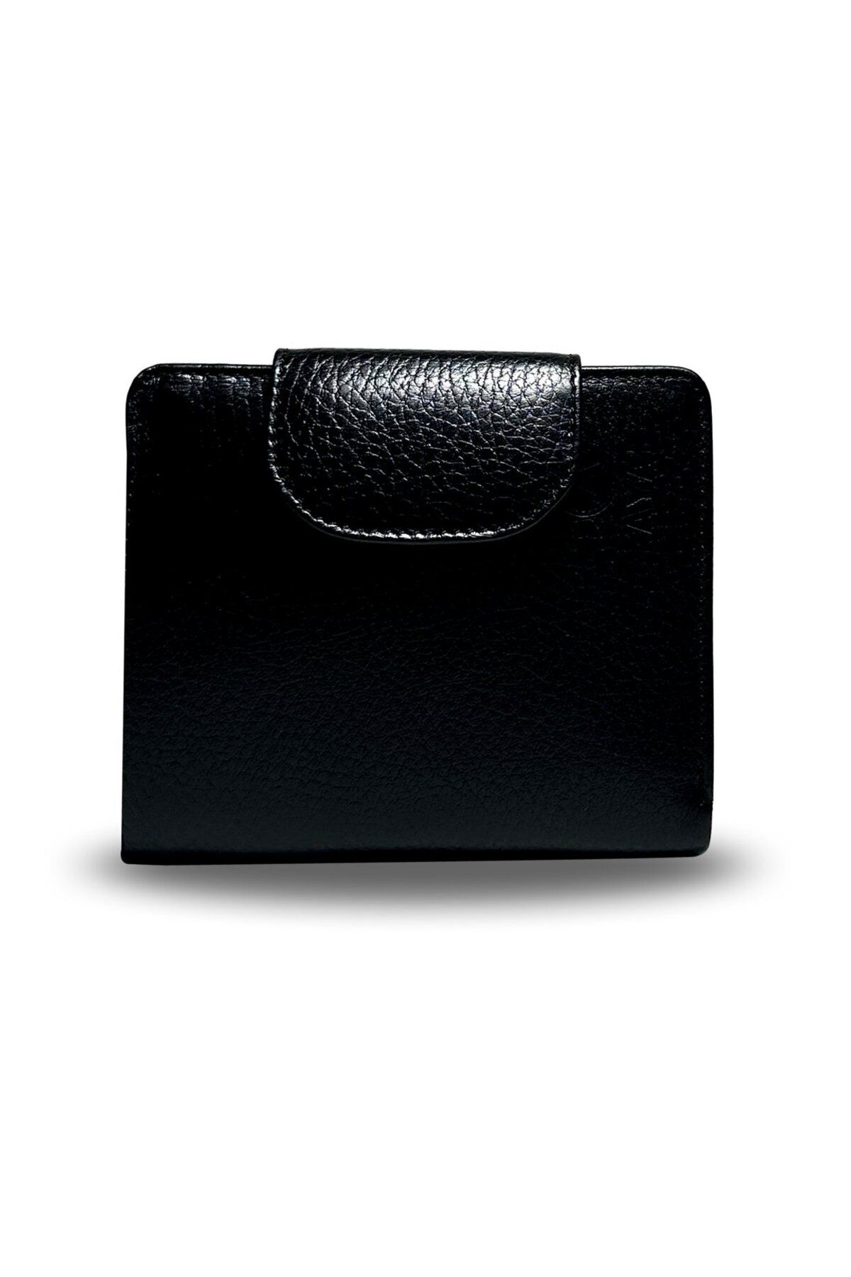 Doris Hakiki Deri Lüx Kadın Cüzdan - Siyah