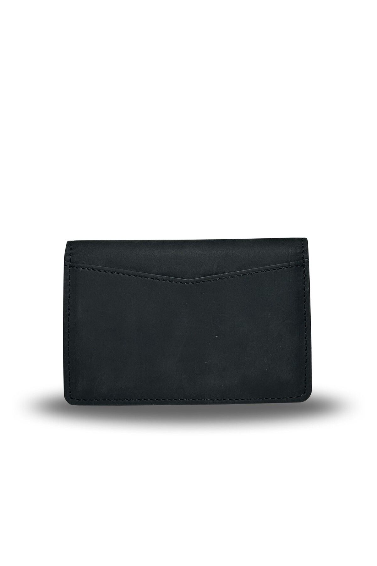 Poça Hakiki Deri Lüx Kartlık - Siyah Greyzi