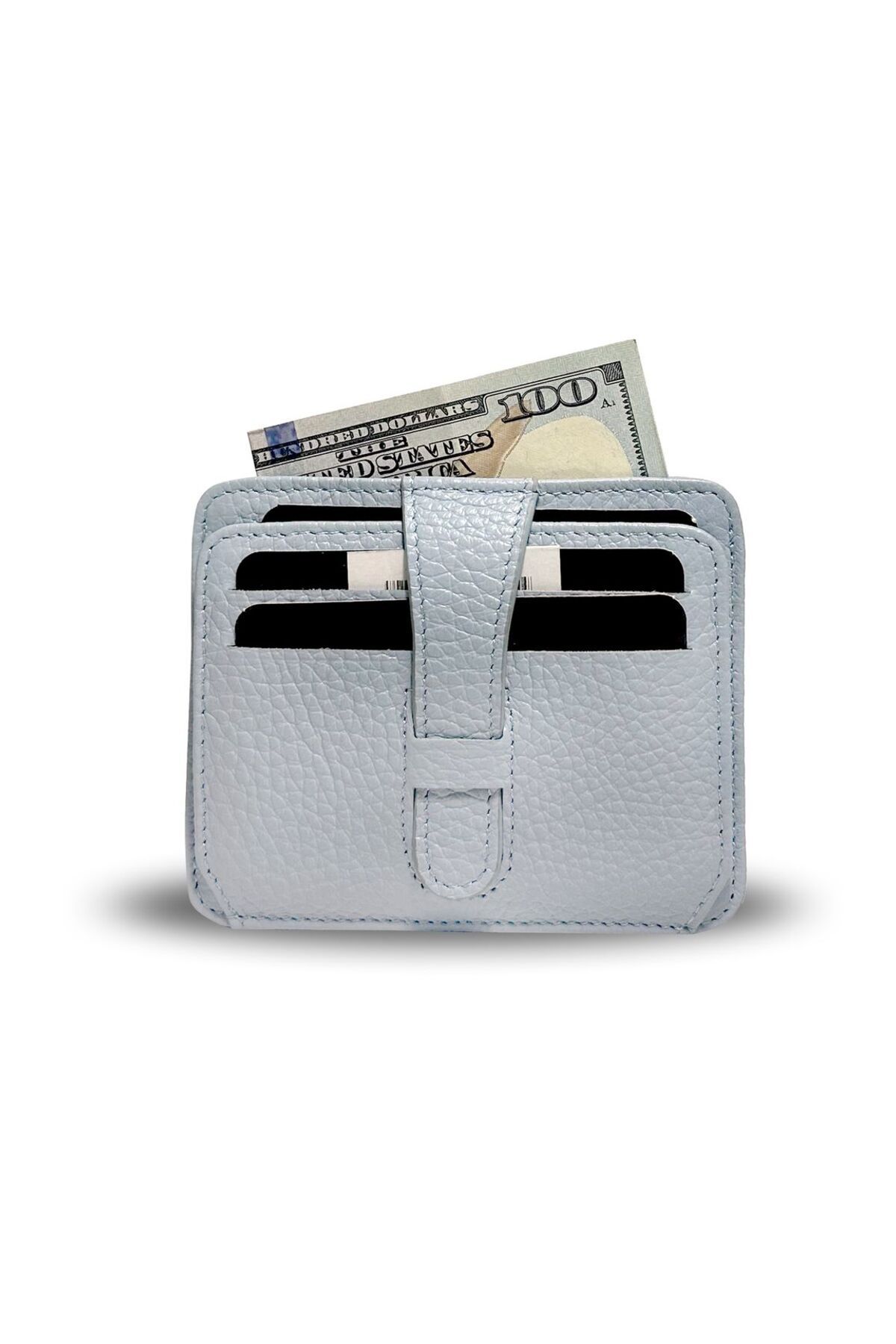 Helios Hakiki Deri El Yapımı Kartlık - Turkuaz